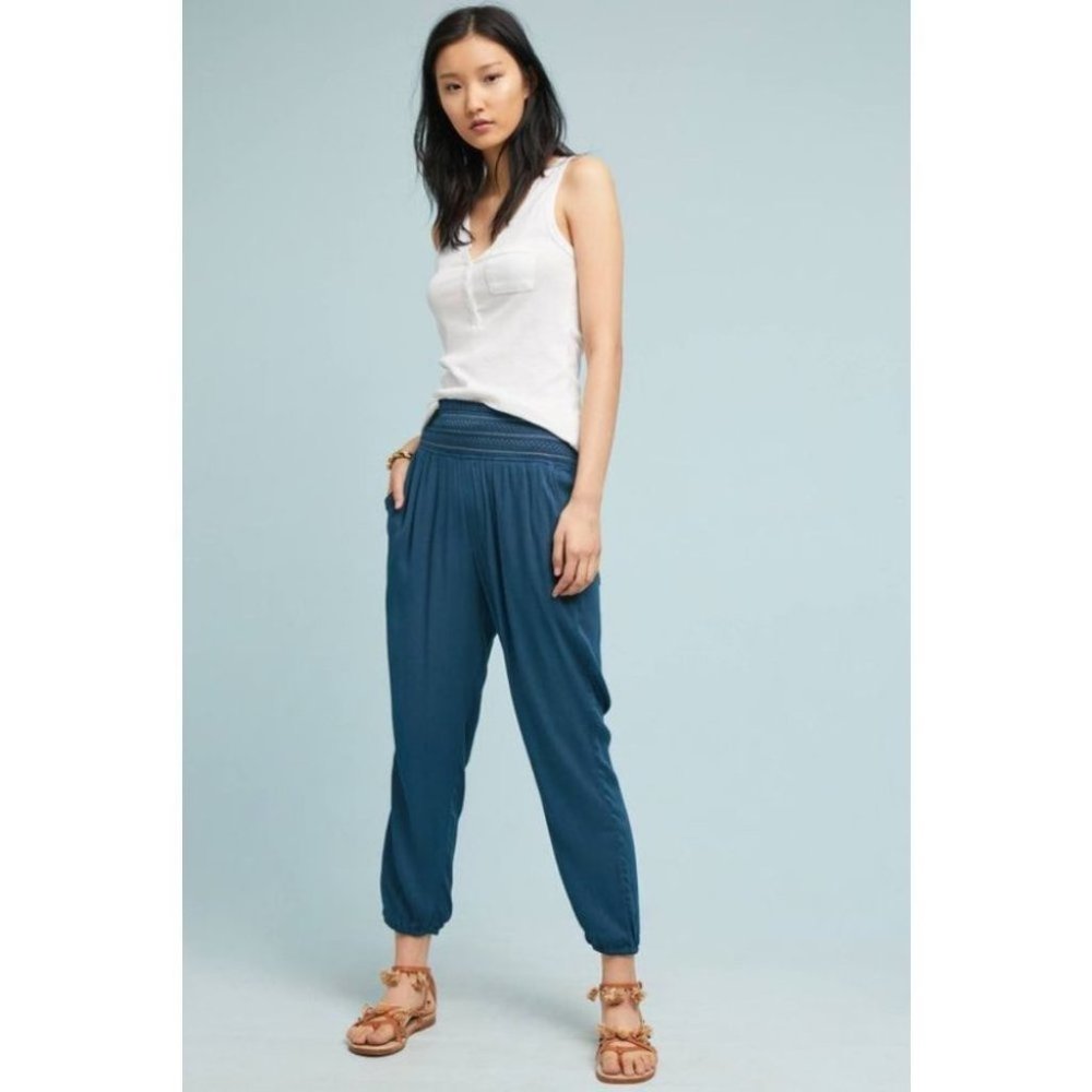Anthropologie ett:twa Sulawesi Smocked Jogger Pant - Picture 6 of 6